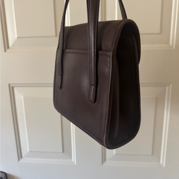 Coach Dark Brown Leather Satchel - Picture 2 of 5